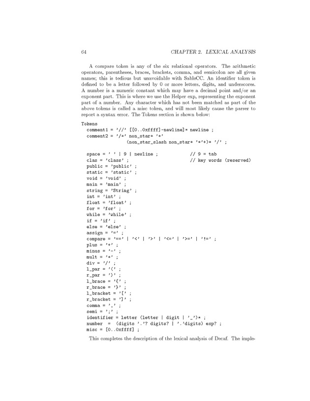 Compiler Design: Theory, Tools, and Examples - Page 64